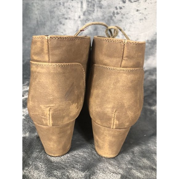 Natural Reflections Wedge Shoe Women’s Brown Lace Boot Size 8 1/2 - Picture 4 of 9